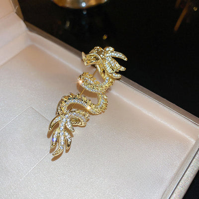 Dragon Brooch with Diamonds