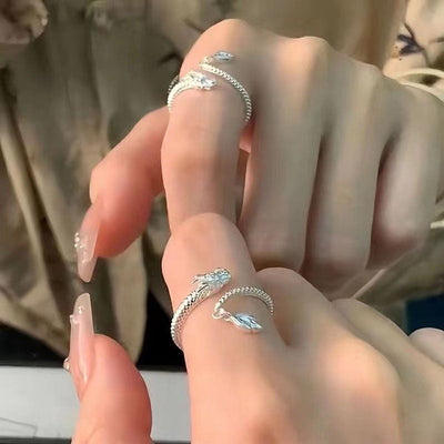Dragon-shaped open ring