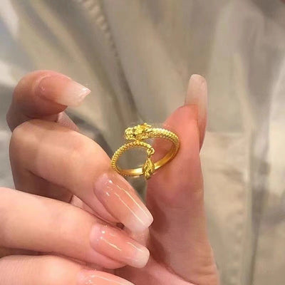 Dragon-shaped open ring
