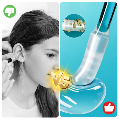 Sticky ear cleaning tool