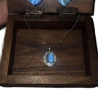 Ice Flower Natural Crystal Necklace