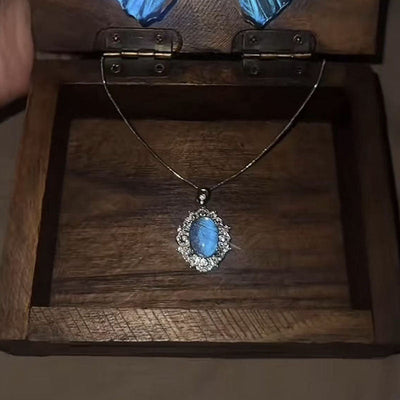 Ice Flower Natural Crystal Necklace
