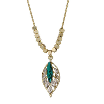 Zircon tree leaf pendant