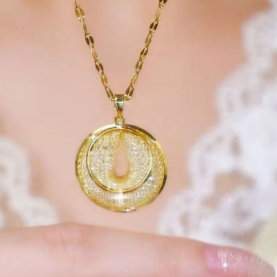 Double Ring Necklace