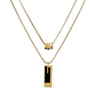 Double stacked pendant necklace