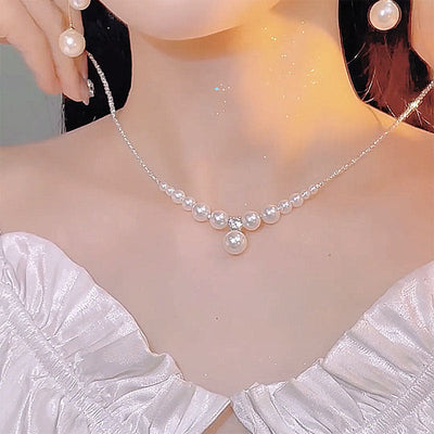 Silver Crushed Natural Freshwater Pearl Necklace