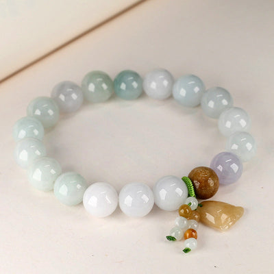 Maitreya Buddha ? Emerald Jade Stone Bracelet