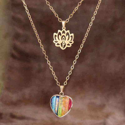 Jasper Love Lotus Necklace