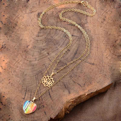Jasper Love Lotus Necklace