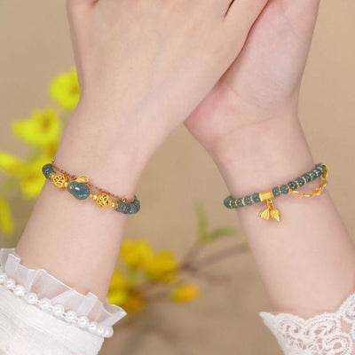 Love of a Lifetime • Emerald Jade stone Bracelet