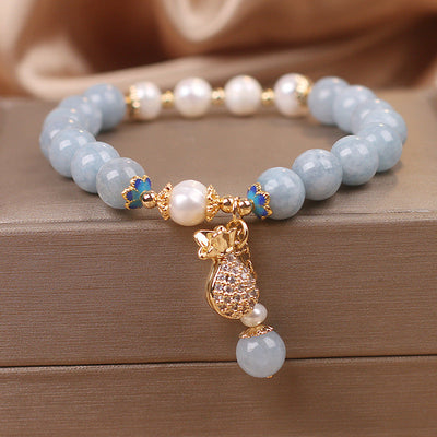 Money bag ? Blue Agate Bracelet