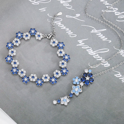 Deep Sea Flower β’ Crystal Bracelet & Necklace