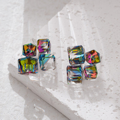 dimensional sugar cube earrings
