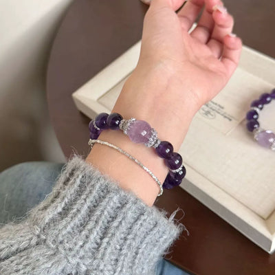 Natural Amethyst Grape Bracelet