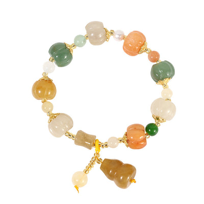 Lucky Pumpkin Agate Bracelet