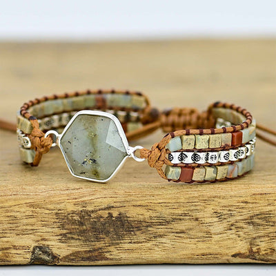 Labradorite Hexagon Bracelet