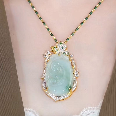 Auspicious Ruyi Jade Necklace