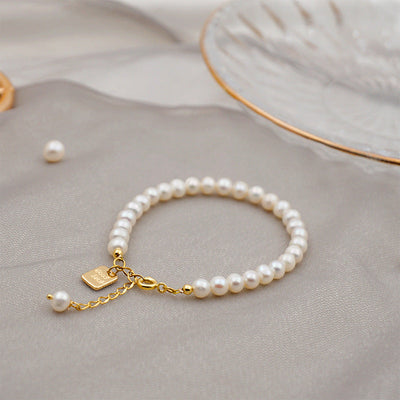 Good Luck Tag • Natural Freshwater Pearl Bracelet