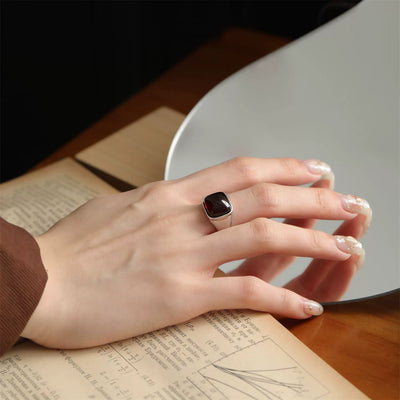 Sugar Cube Natural Ruby Ring
