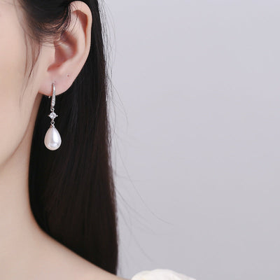 Pavé Pearl Earrings