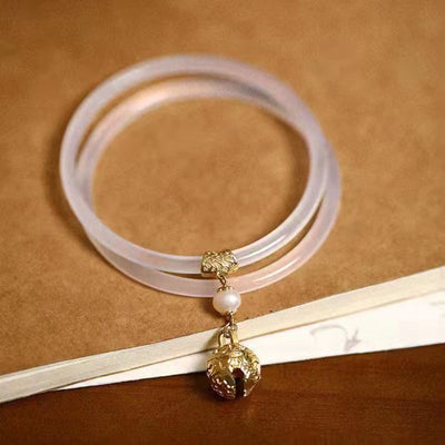 Slim Natural Emerald Jade Stone Bracelet