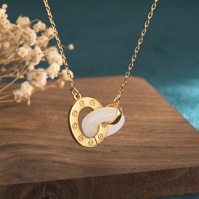 Peace • Interlocking Jadeite Pendant Necklace