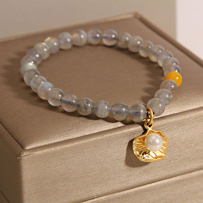 Lucky Shell • Natural Moonstone Bracelet