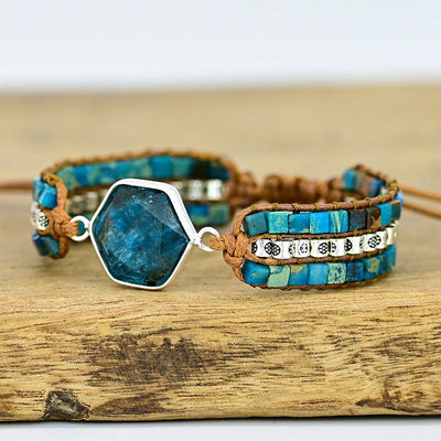 Labradorite Hexagon Bracelet