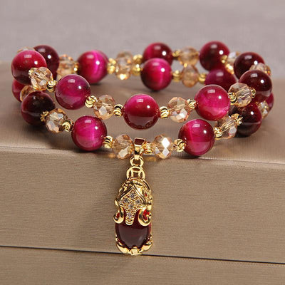 Brave troops • Natural agate stone double layer bracelet