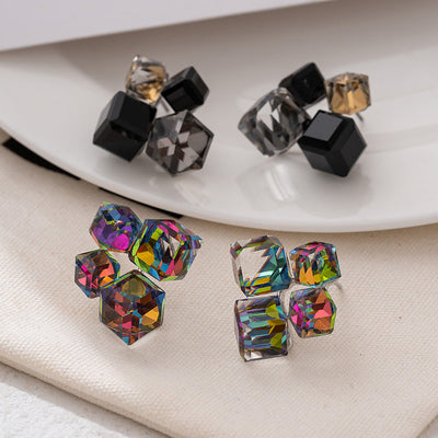 dimensional sugar cube earrings