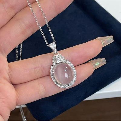 Vintage icy jade necklace