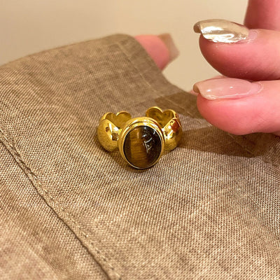 Adjustable Tiger's Eye Ring