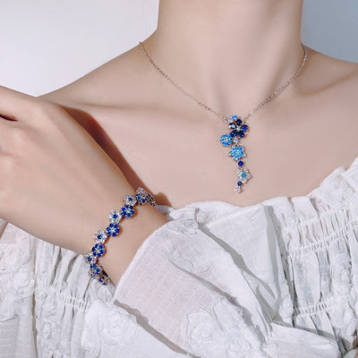 Deep Sea Flower β’ Crystal Bracelet & Necklace