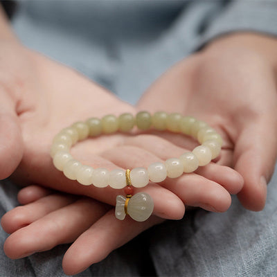 Lucky bag & Emerald Jade Stone Bracelet