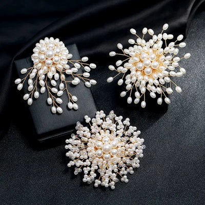 Handmade Gypsophila Pearl Brooch