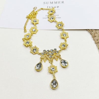 Sunflower zircon necklace