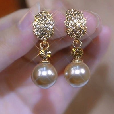 Leaf Natural Freshwater Pearl Earrings