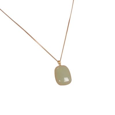 Make wish • Emerald jade stone necklace