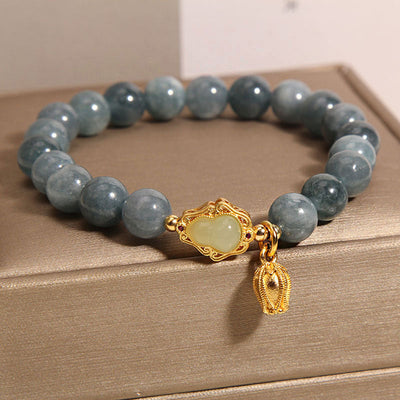 Lily of the valley gourd Natural Emerald Jade Stone bracelet