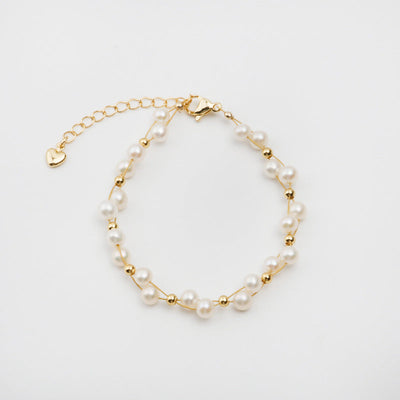 Dewdrop Gleam • Pearl Bracelet