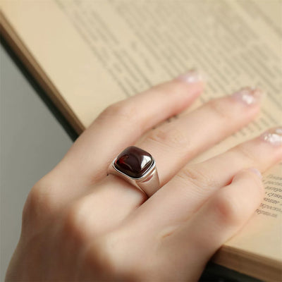 Sugar Cube Natural Ruby Ring