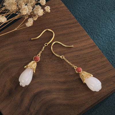 Natural Magnolia Flower Earrings