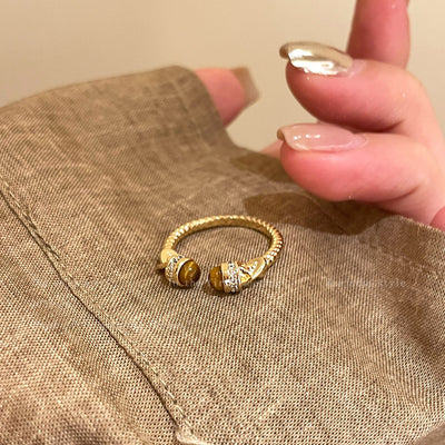 Adjustable Tiger's Eye Ring