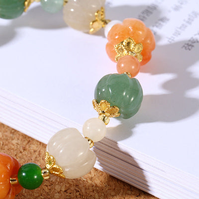 Lucky Pumpkin Agate Bracelet