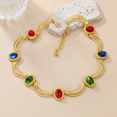 Fashion alloy lace collar