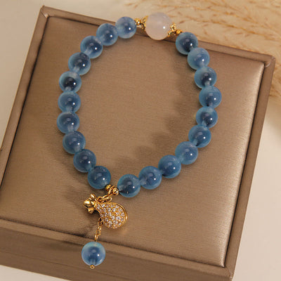Money Bag • Blue Salt Source Agate Bracelet