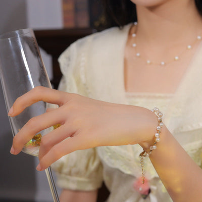 Dewdrop Gleam • Pearl Bracelet