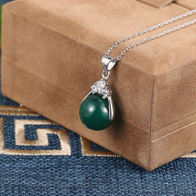 Jasper and Agate Round Bead Necklace