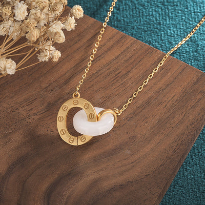 Peace • Interlocking Jadeite Pendant Necklace