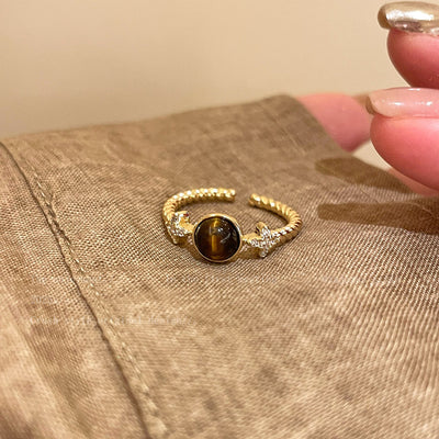 Adjustable Tiger's Eye Ring